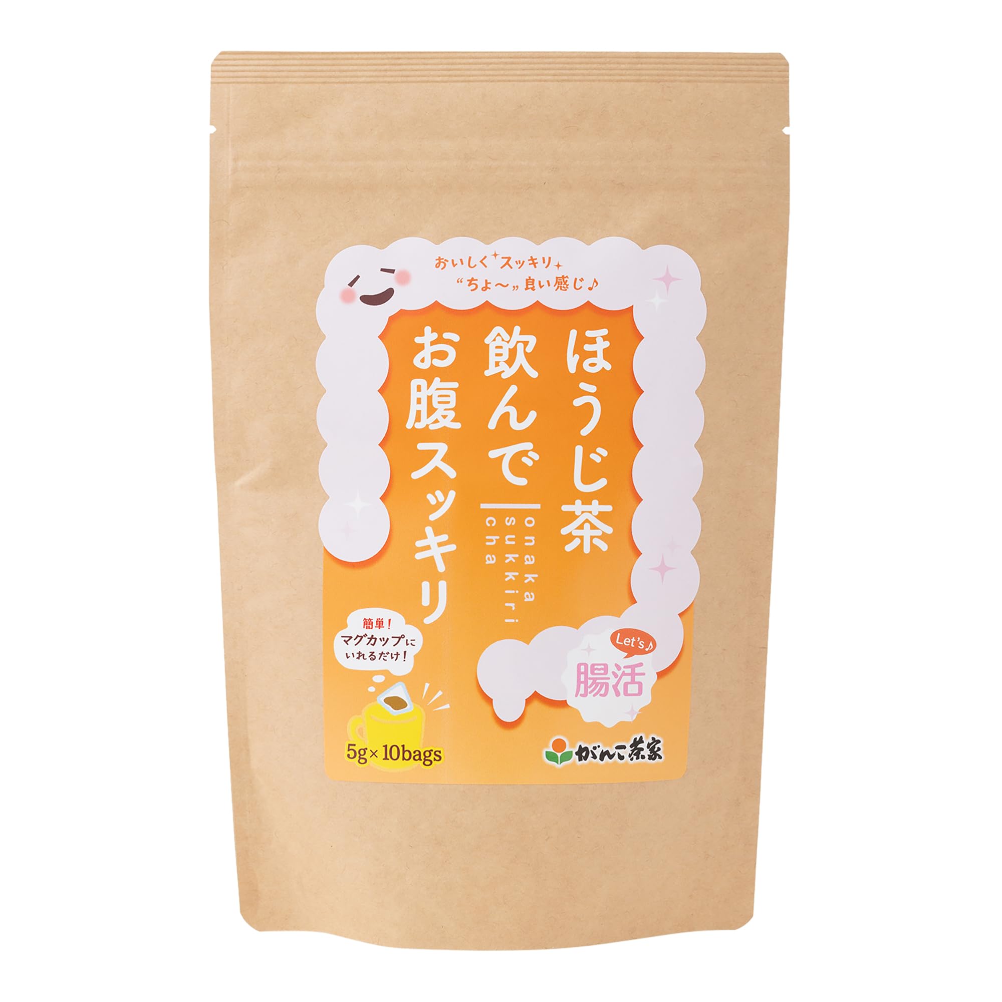 Amazon | がんこ茶家 ほうじ茶 飲んで スッキリ ブレンド (10袋 / 50g